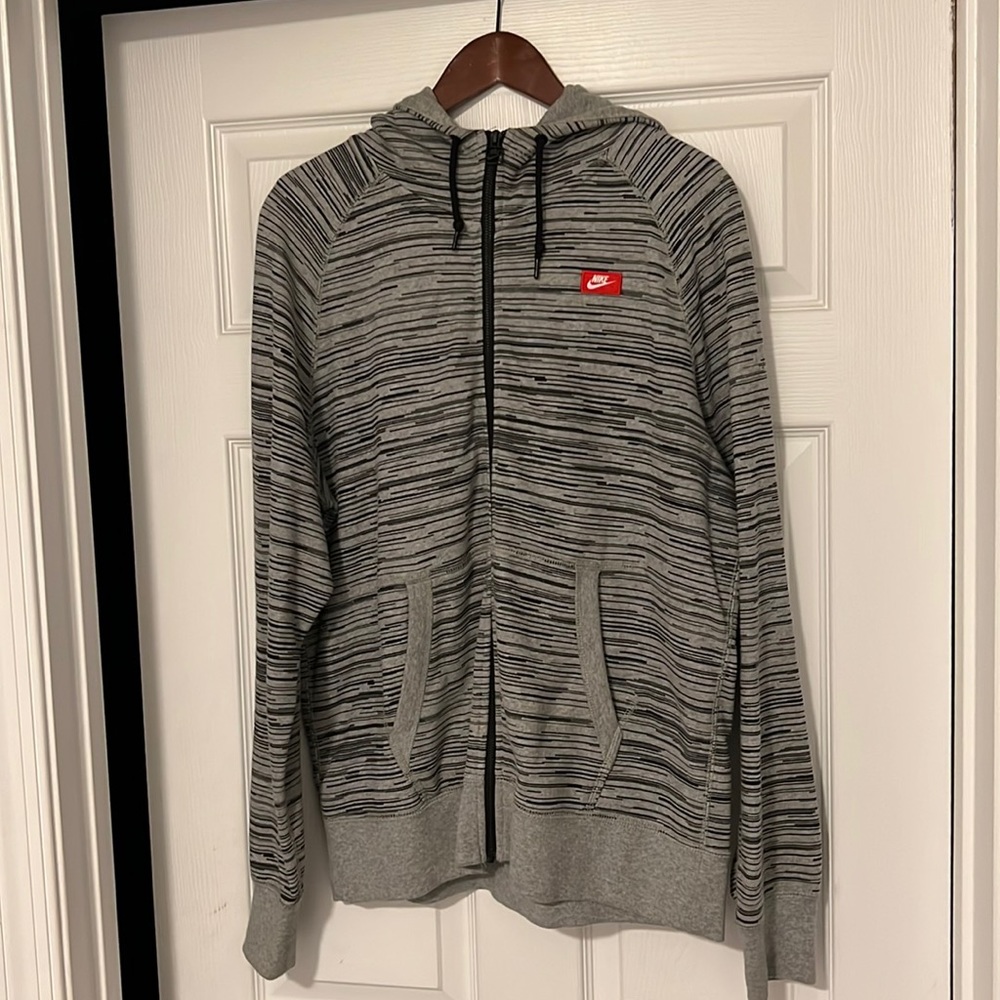 Nike hoody grey and black mens size L